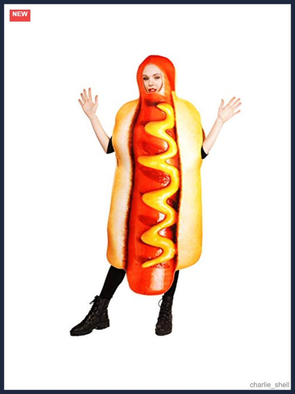 Unisex Adult Hot Dog Fancy Jumpsuit Halloween Costume One Size Polyester